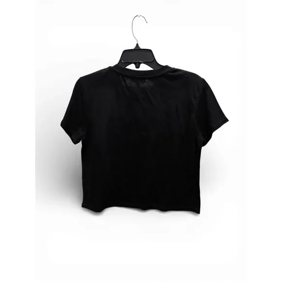 Black Graphic Crop Tee • “Super” Logo • Streetwear Vibes • Size L - Picture 10 of 11